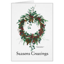 Twig and Berry Wreath Greeting Card
