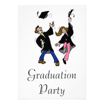 Twin Boy & Girl Graduates Custom Announcements