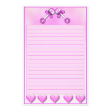 Twin Girls Stationary Stationery Design