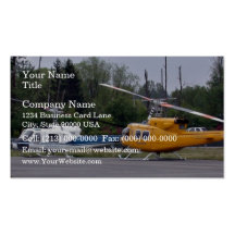 Twin Huey helicopters with trees in background Business Card