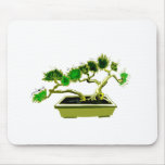 Twin Pine Bonsai Rectangle Pot Mouse Pads