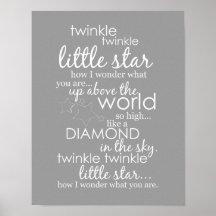 Twinkle Twinkle Little Star Print