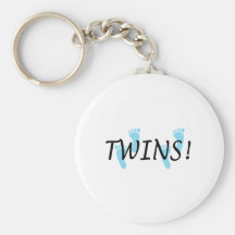 Twins (Blue Footprints) Key Chains