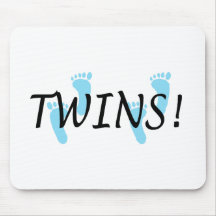 Twins (Blue Footprints) Mouse Mats
