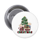 Twins Boy & Girl first Christmas Pin