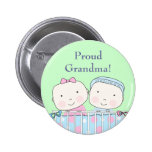 Twins in Crib, Grandparent Pin