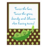Twins Peas in a Pod Baby Shower Invitation