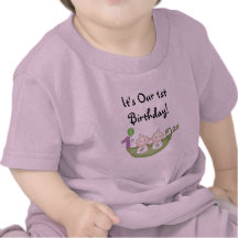 Twins Peas in a Pod  First Birthday Tee Shirts