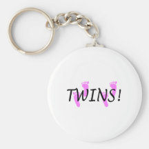 Twins (Pink Feet) Keychain