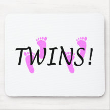 Twins (Pink Feet) Mouse Mat
