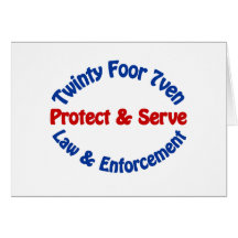 Twinty Foor 7ven Law Enforcement Greeting Cards