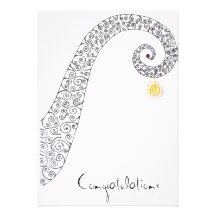 twirly design custom invites