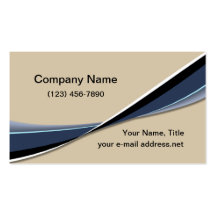 Twist - Tan and Blue Business Cards
