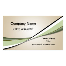 Twist - Tan and Green Business Card