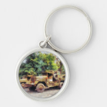 Two Army Trucks Key Chains
