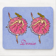 Two ballerinas en Pointe customisable Mousepad