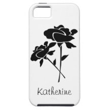 Two Black Roses+Personalise Name