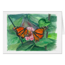 Two butterflies card