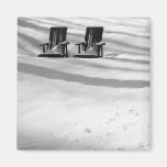 Two Chairs Buried In Snow Magnets