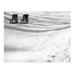 Two Chairs Buried In Snow Postcards