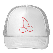 Two Cherries. Red & White. Mesh Hats