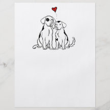 Two Dogs Puppy Love Flyer Design