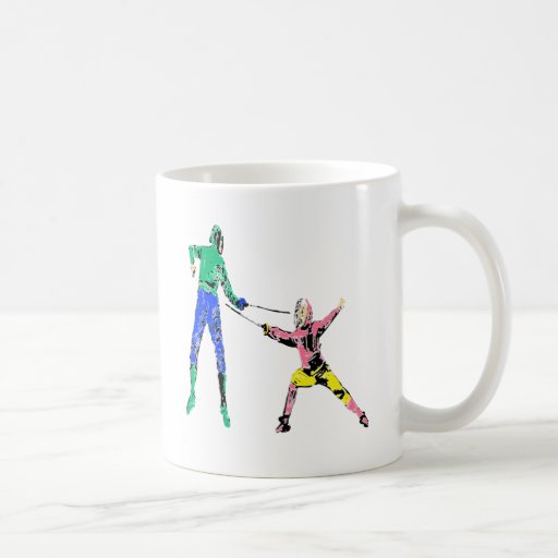 TWO FENCERS MUG