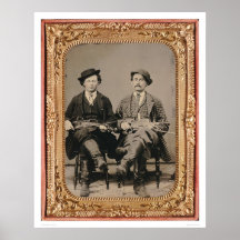 Two fiddlers, seated with instruments (40050) posters