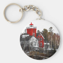 Two Harbours Lighthouse Keychain