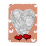 Two hearts in love - personalised flexible magnets