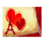 Two hearts in Paris Postcard