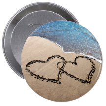 Two Hearts In The Sand Buttons