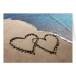 Two Hearts In The Sand Notecards