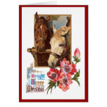 Two Horses - A Bright and Happy Christmas Card