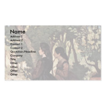 Two Ladies In The Garden Of Castiglioncello Business Card