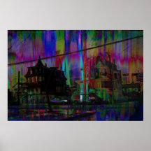 Two Large Victorian Houses II Print
