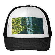 Two Long Waterfalls Flowing Together Trucker Hats