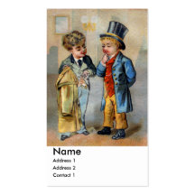 Two Men at Clothiers Business Card Template