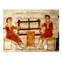 Two Men Sawing Wood, from 'De Universo' Post Cards
