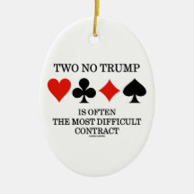 Two No Trump Is Often The Most Difficult Contract Christmas Ornaments
