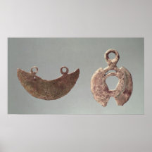 Two razors, from the Hallstatt cemetery Print