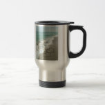 Two Sand Hearts on the Beach, Romantic Ocean Coffee Mugs