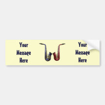 Two Saxes Bumper Sticker