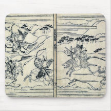 Two scenes related to the Soga family Ukiyo-e Mousepads