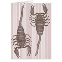 Two Scorpions - Birthday Card for Scorpio