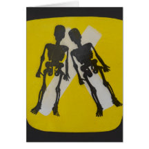 two skeletons cards
