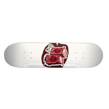 Two Speakers Graphic, Pink Version Skate Deck