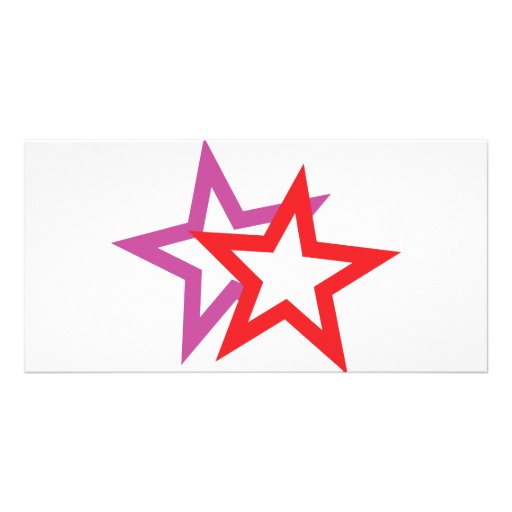two stars icon photo card