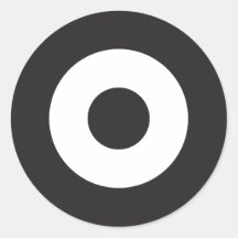 Two Tone Mod Round Sticker
