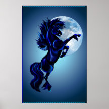 Two Unicorn Stallions Posters